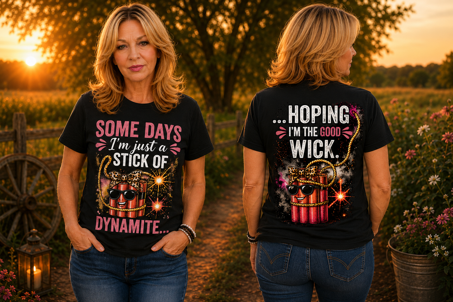 Some Days I'm Just a Stick of Dynamite | Funny Front & Back Graphic T-Shirt