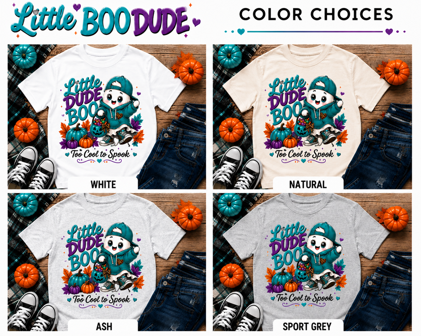 π» Little Dude Boo β Too Cool to Spook