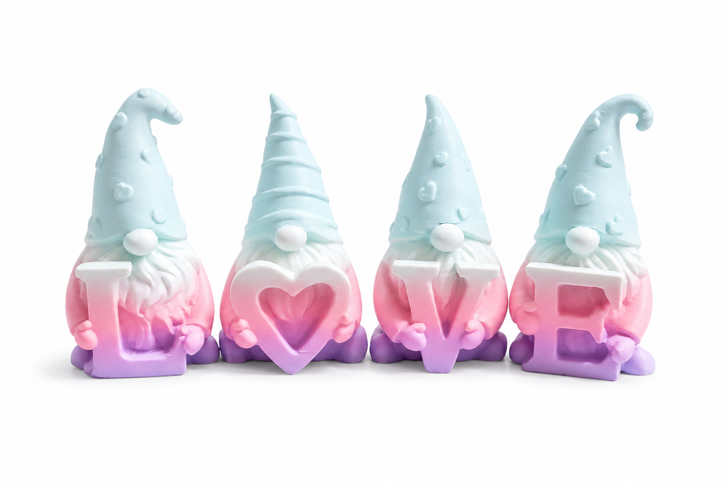 LOVE Gnome Set – 4 Piece 3D Printed Collection