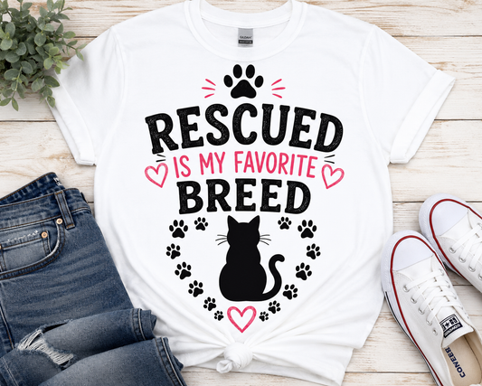 🐾 Rescued Is My Favorite Breed - Cat Edition