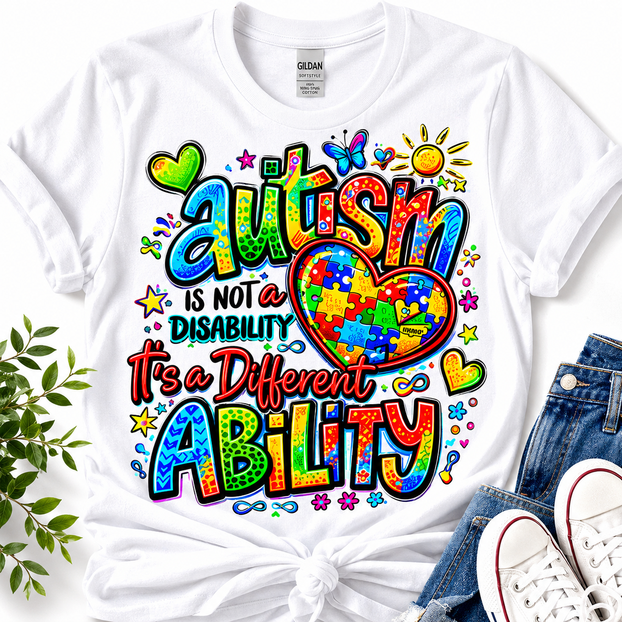 🌈 Autism Awareness Shirt | Different Ability Graphic Tee | Neurodiversity Support T-Shirt | Autism Advocate Gift