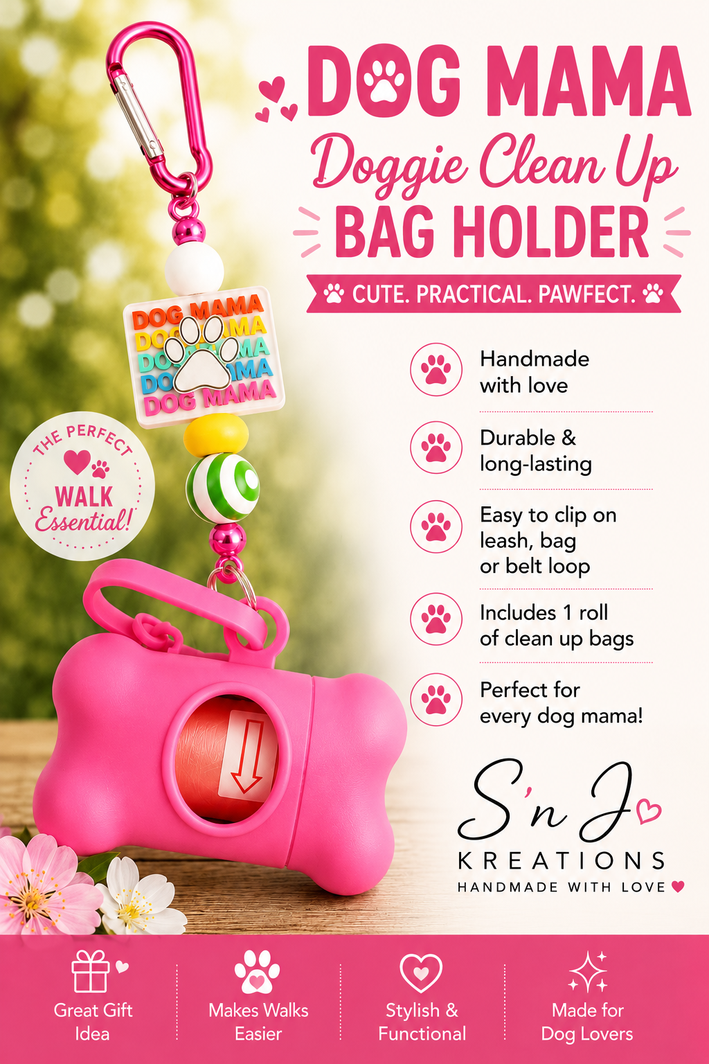 🐾 Doggie Clean Up Bag Holder Keychain
