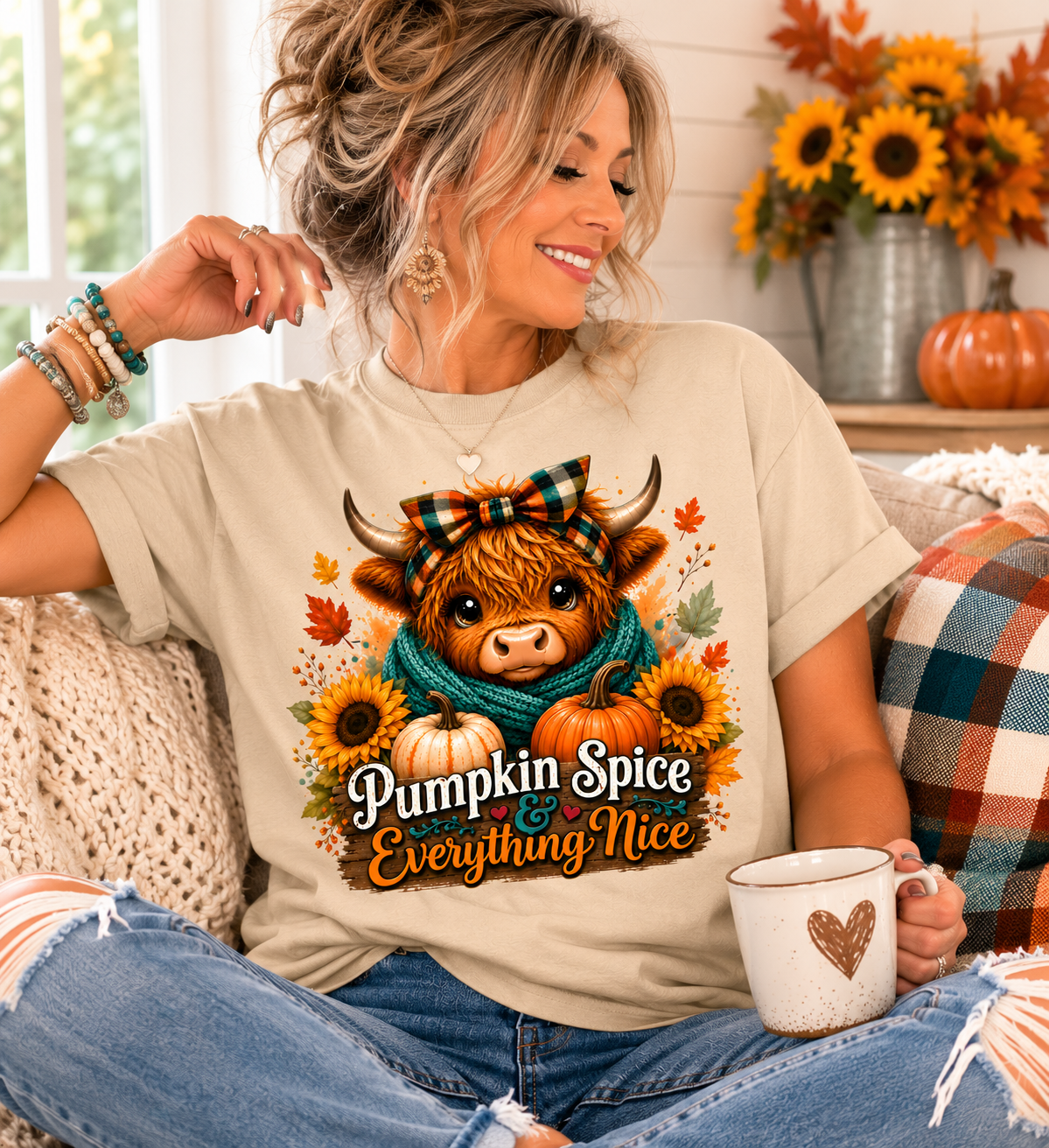 🍂 Pumpkin Spice & Everything Nice – Highland Cow | Fall Animal Friends Collection