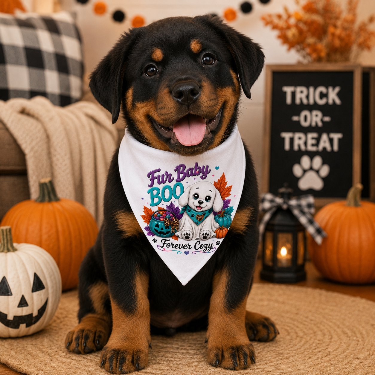 🐾 Fur Baby Boo Bandana – Forever Cozy