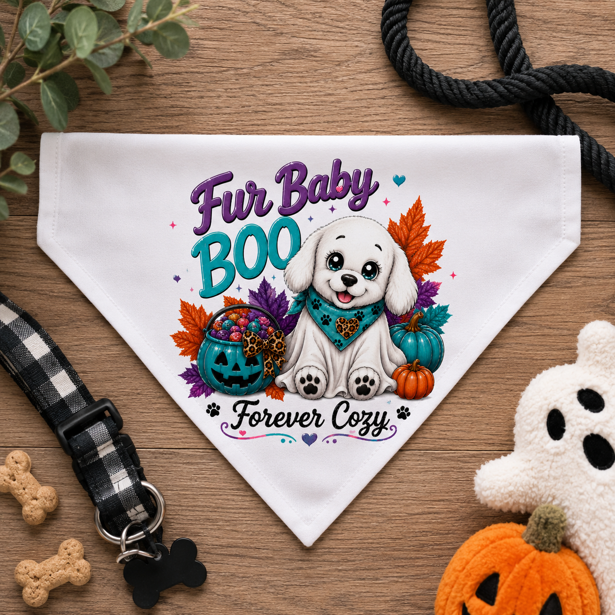 🐾 Fur Baby Boo Bandana – Forever Cozy